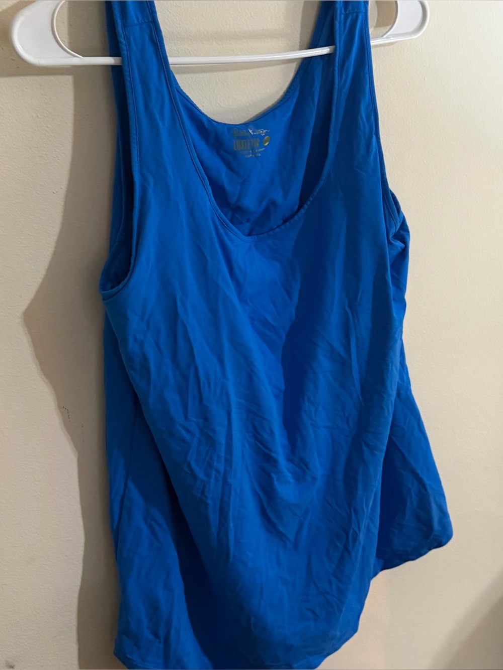 Lilly Pulitzer Luxletic Size XXL Royal Blue Scoop Neck Tank